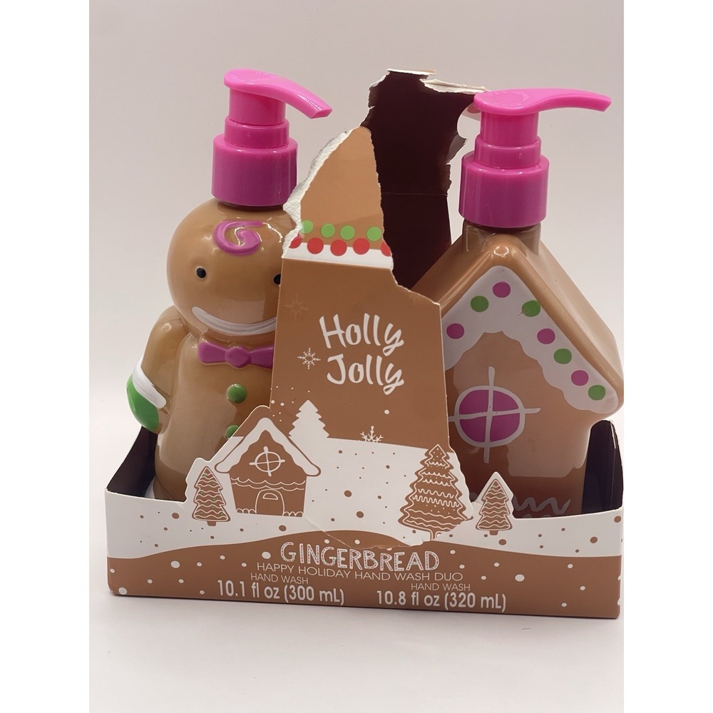 Set Of 2 Christmas Soap Dispensers Pump Holiday Gingerbread Frosting Soap‎